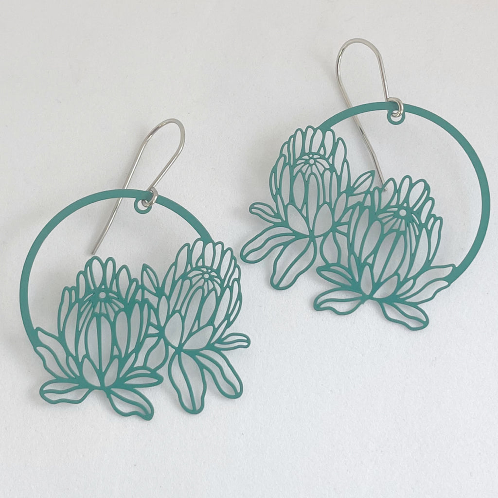 ‘Protea’ in teal