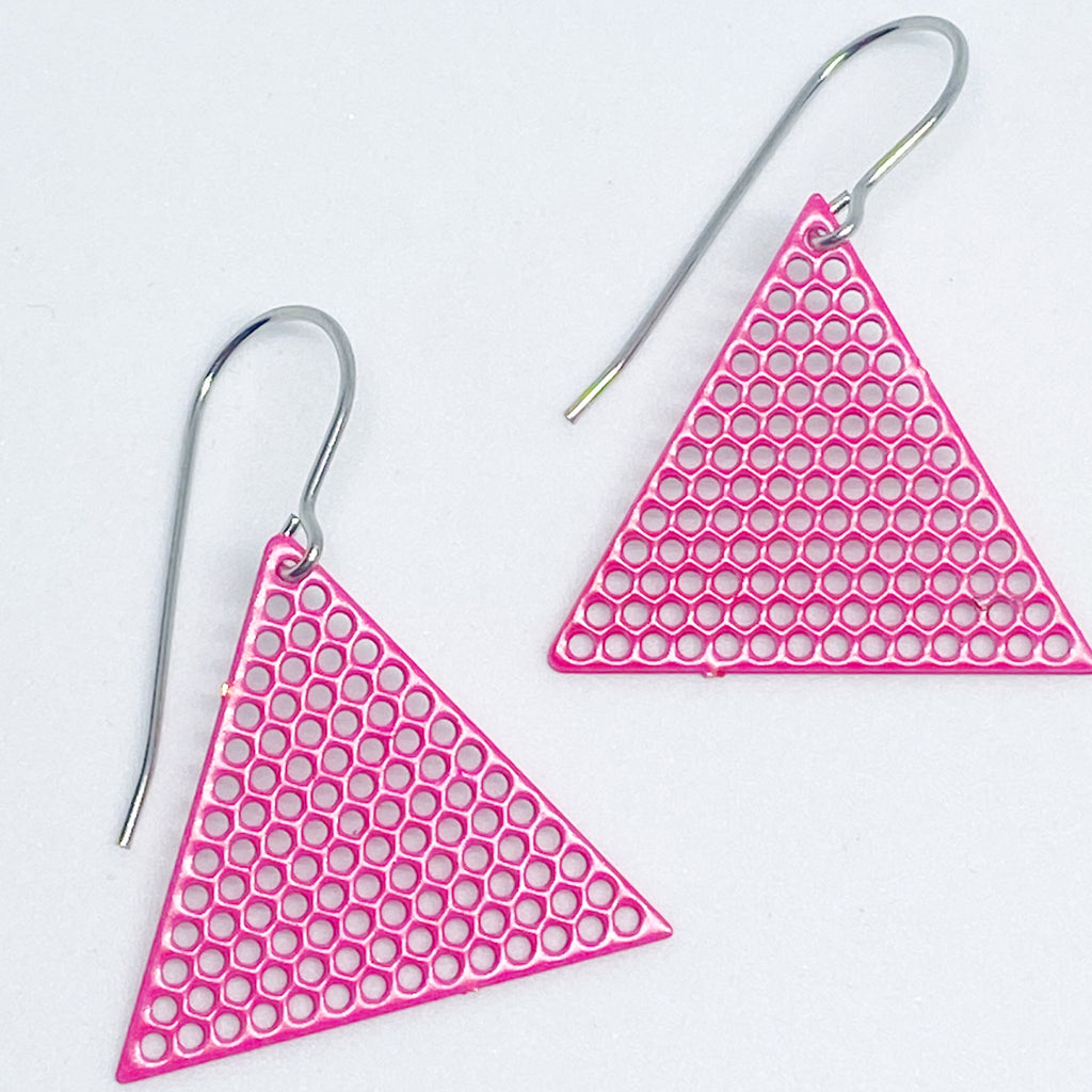 ‘Triangles’ in hot pink