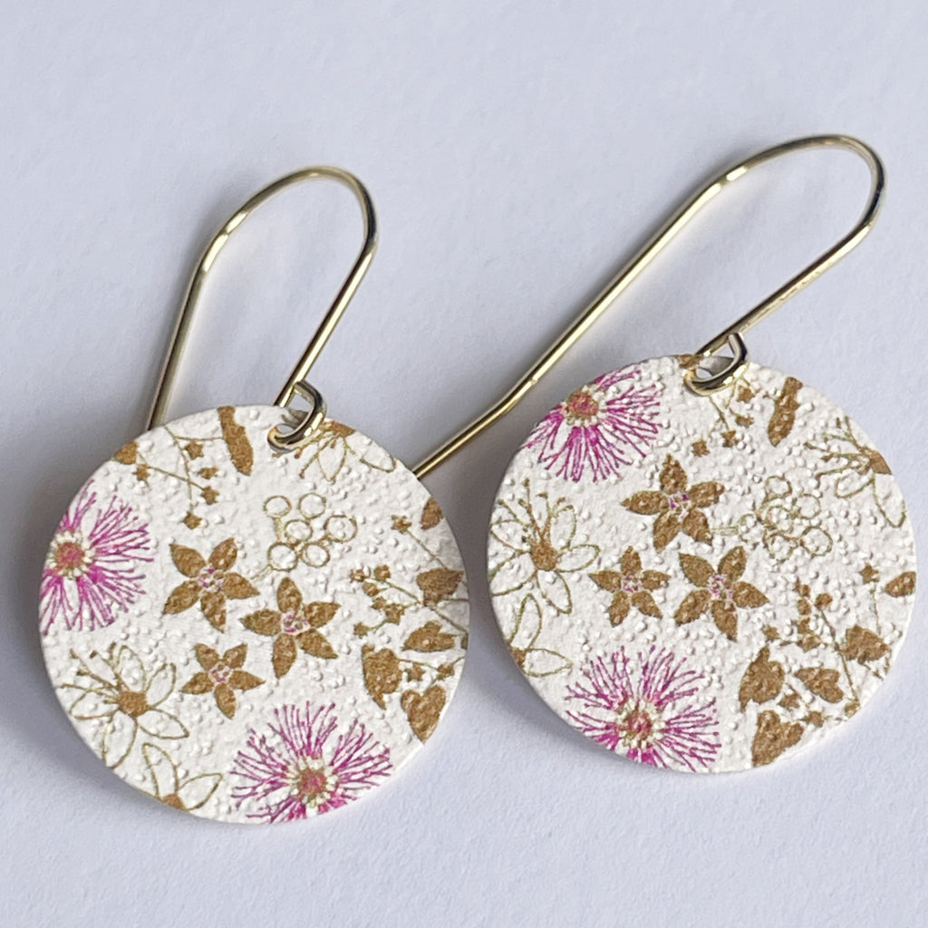 ORIGINALS ‘Patterned Discs JC’ - Wildflowers White