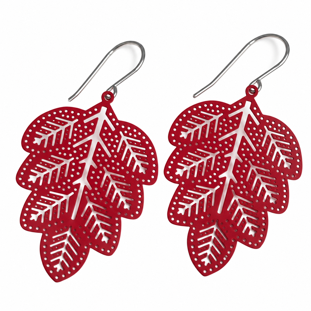 ‘Oak leaves’ in red