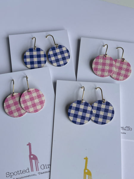 ORIGINALS ‘Patterned Discs’ - Gingham soft pink
