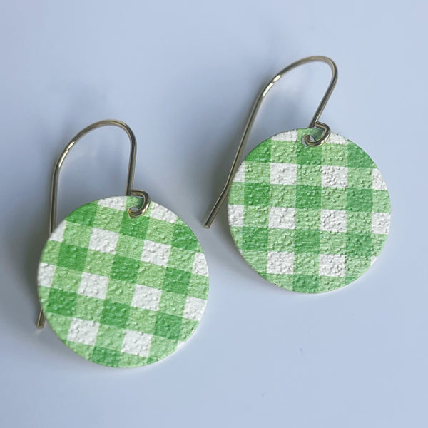 ORIGINALS ‘Patterned Discs’ - Gingham green