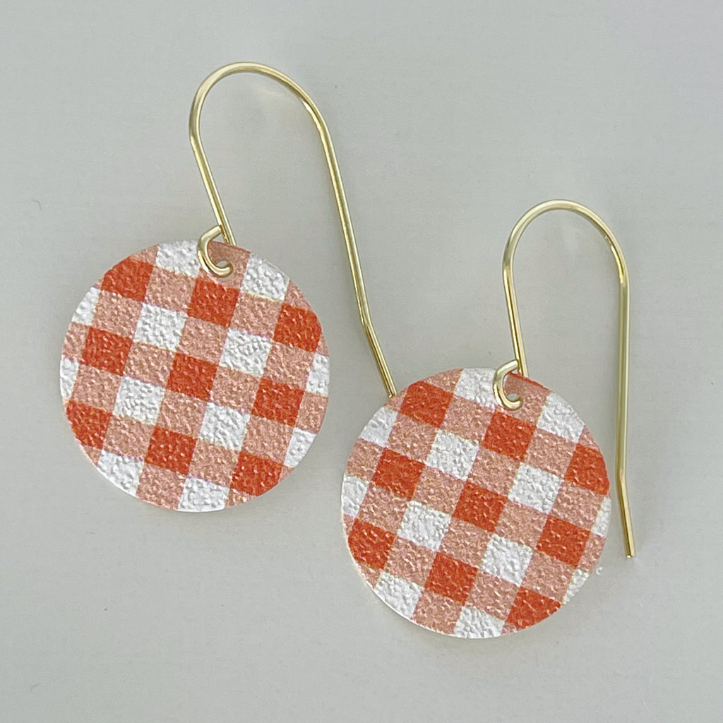 ORIGINALS ‘Patterned Discs’ - Gingham orange