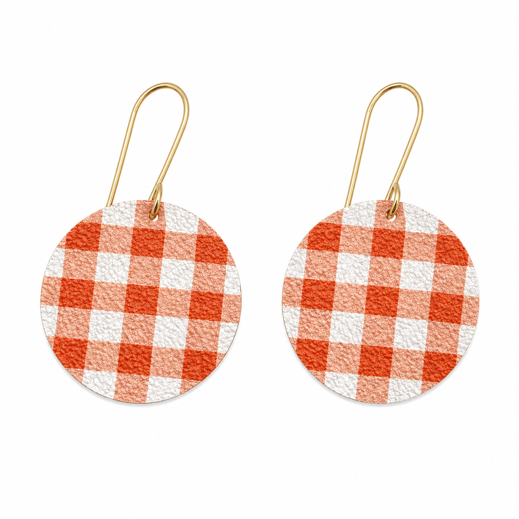 ORIGINALS ‘Patterned Discs’ - Gingham orange