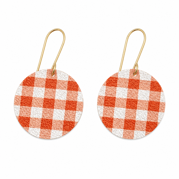 ORIGINALS ‘Patterned Discs’ - Gingham orange