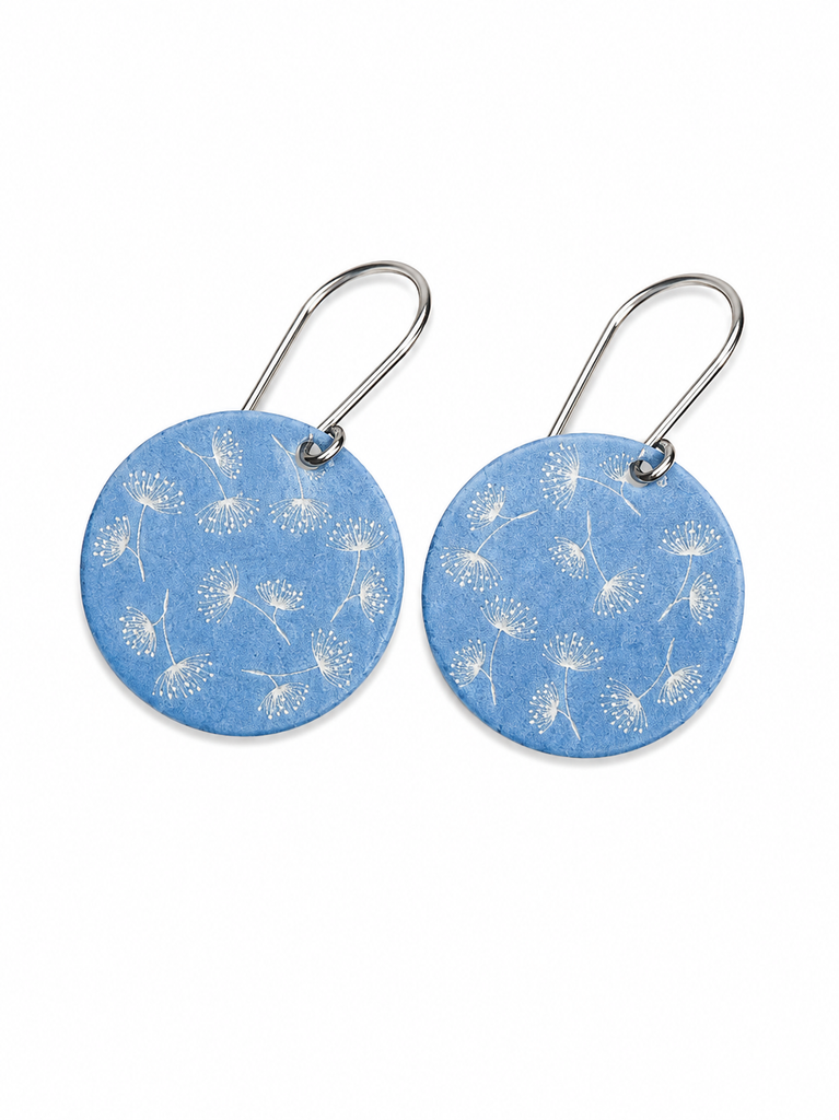 ORIGINALS ‘Patterned Discs’ - Dandelions sky blue
