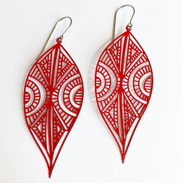‘Boho leaves’ in red