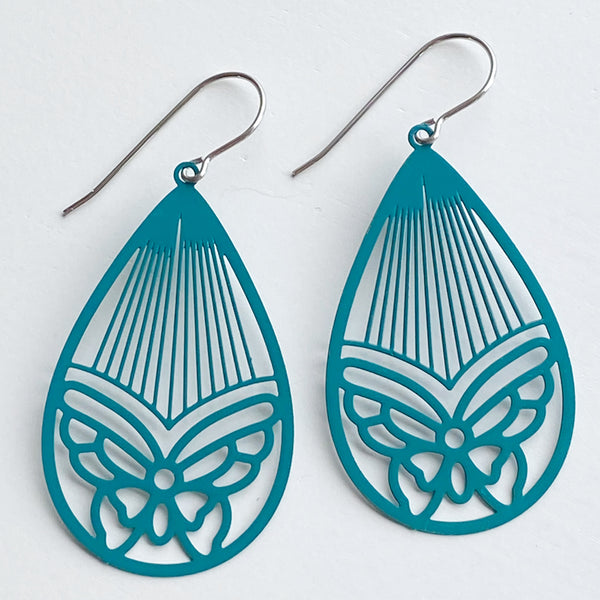 ‘Butterfly drops’ in Forest green