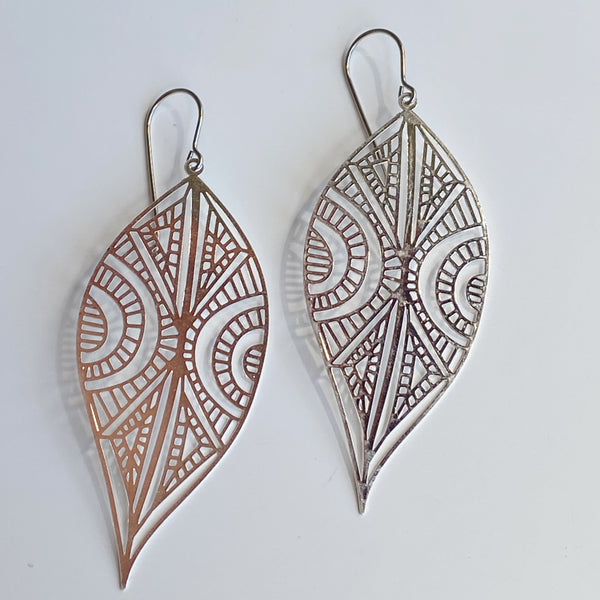 ‘Boho leaves’ in silver