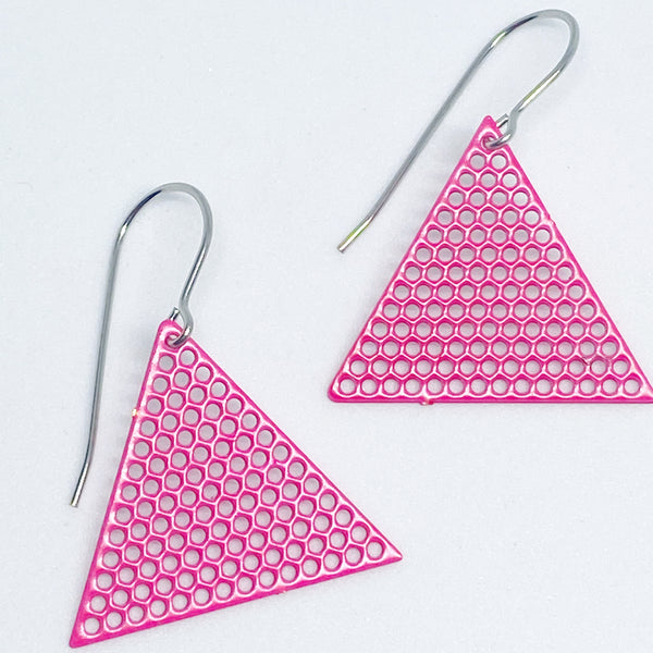‘Triangles’ in hot pink